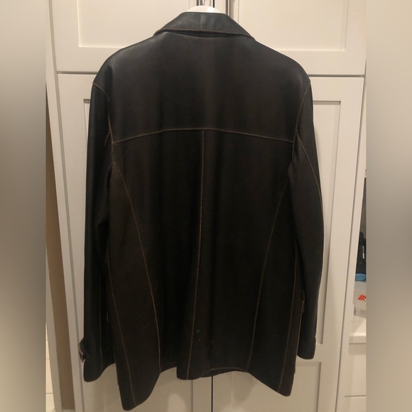 RARE Rogue Leather Car Jacket by Reilly Olmes Chocolate Color Men’s Size M - Picture 2 of 11
